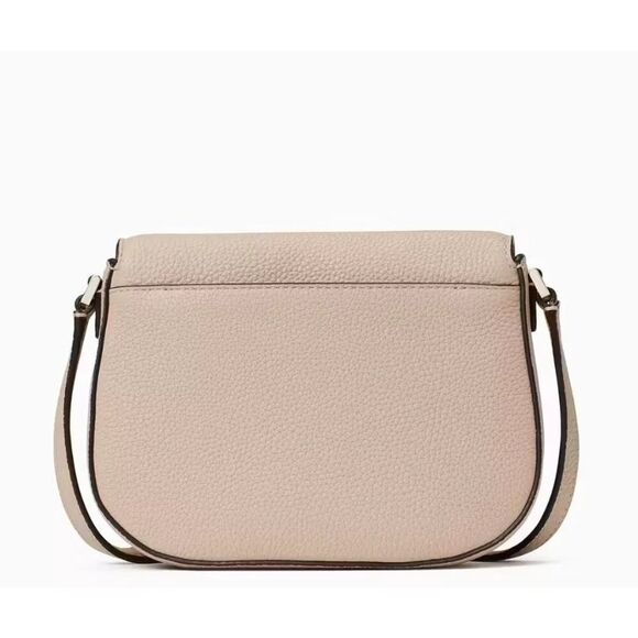 Kate Spade Leila Mini Flap Crossbody Warm Beige Leather, Adjustable Strap | EUC - Picture 5 of 16